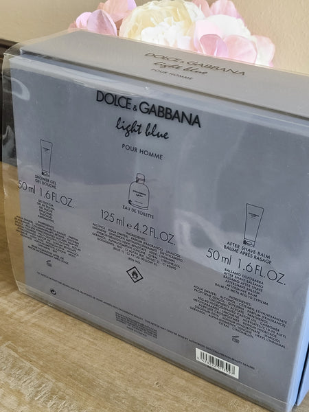 Dolce & Gabbana Light Blue Pour Homme for Men 3-Pc Gift Set