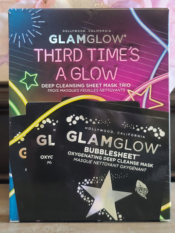 GLAMGLOW Third Time's a Glow Deep Cleansing Sheet Mask Trio
